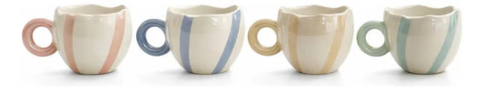 Taza Decorativa Forma De Huevo Varios Colores 350 Ml