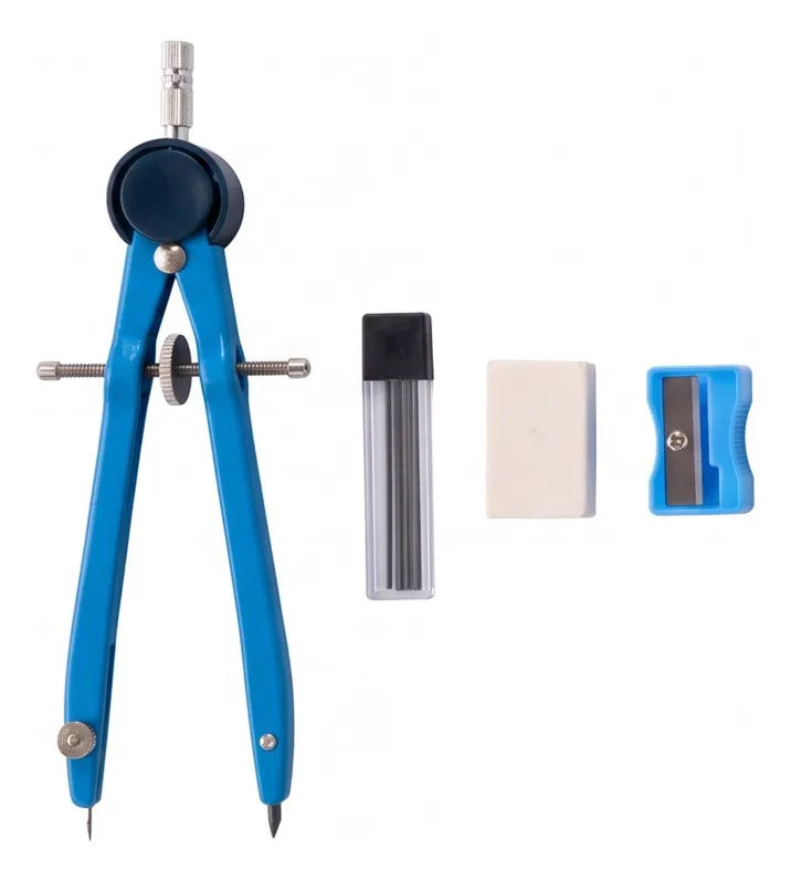 Juego De Geometría Lluvia 9 Piezas Flexible Y Accesorios