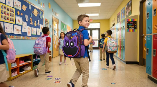 Mochila Escolar Ruz Poppy Playtime Morada Con Relieve 3d