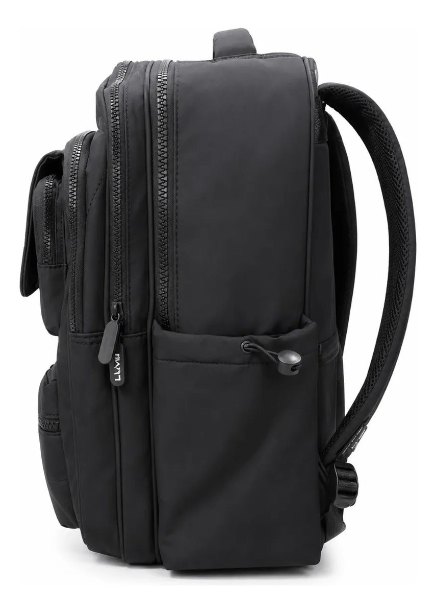 Mochila Escolar Lluvia Negra Premium Resistente Al Agua