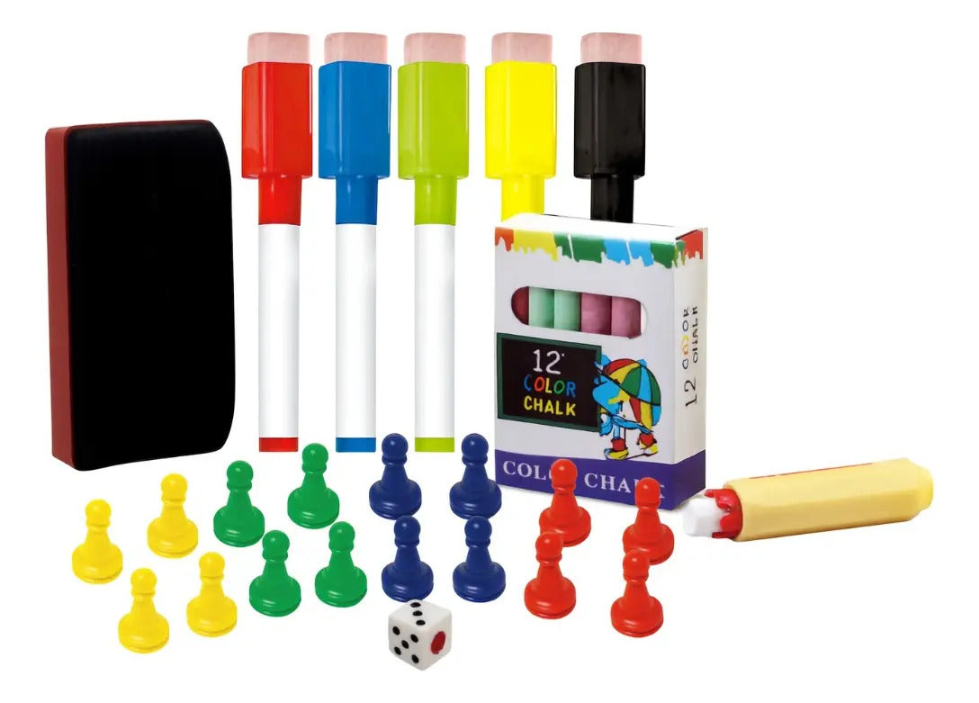 Pizarra Doble Cara Desmontable Y Juegos 31 Piezas Candy Toys