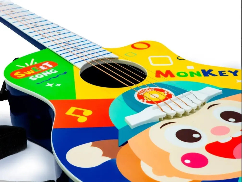 Guitarra Infantil Candy Toys Monkey Con Sonido Realista