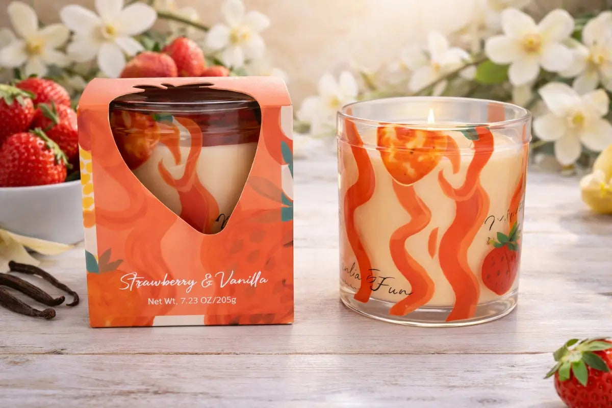 Colección De Velas Aromáticas 4 Aromas Frutales Premium