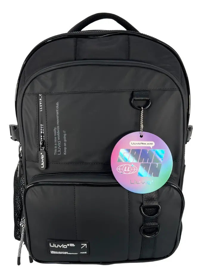 Mochila Juvenil Marca Lluvia Estilo Urbano Negro