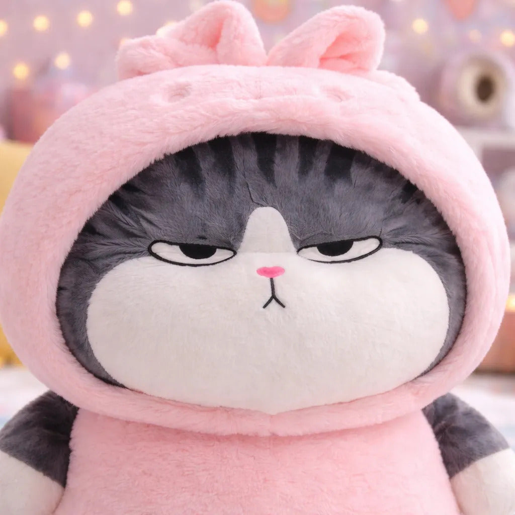 Peluche Gato Lucifer Con Disfraz Panda/conejo 45x32x48 Candy