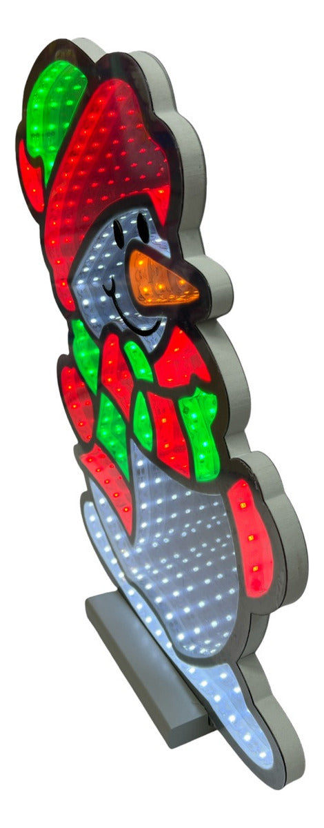 Luz Infinita Muñeco De Nieve Gigante 120x90x3 Cm 723 Luces