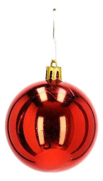 Esferas Navideñas lluvia Set 74 Piezas Rojo Cereza Surtidas