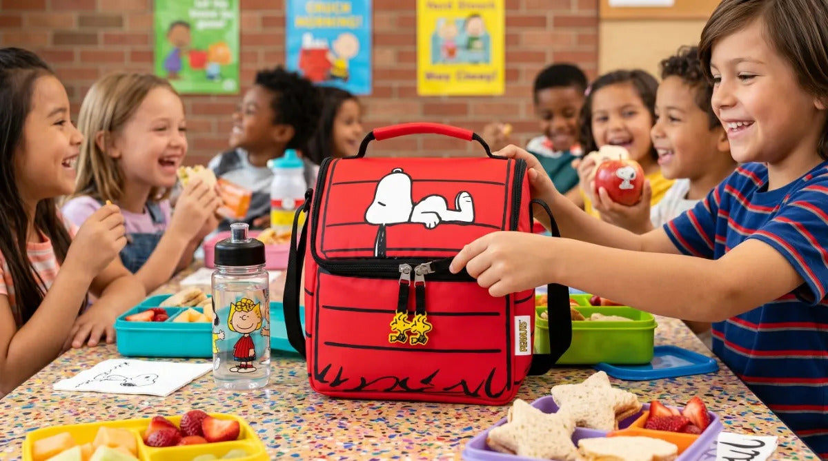 Lonchera Térmica Yadatex Snoopy Con Woodstock Roja