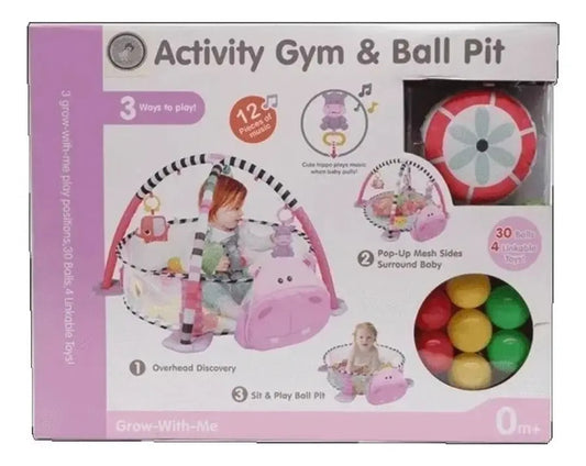 Gimnasio De Pelotas Para Bebé Con Figura De Hipopótamo