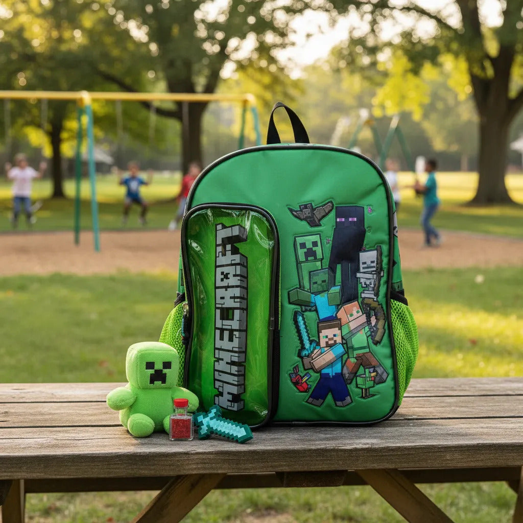 Mochila Kinder Marca Ruz Minecraft Mine Diversión Pixel