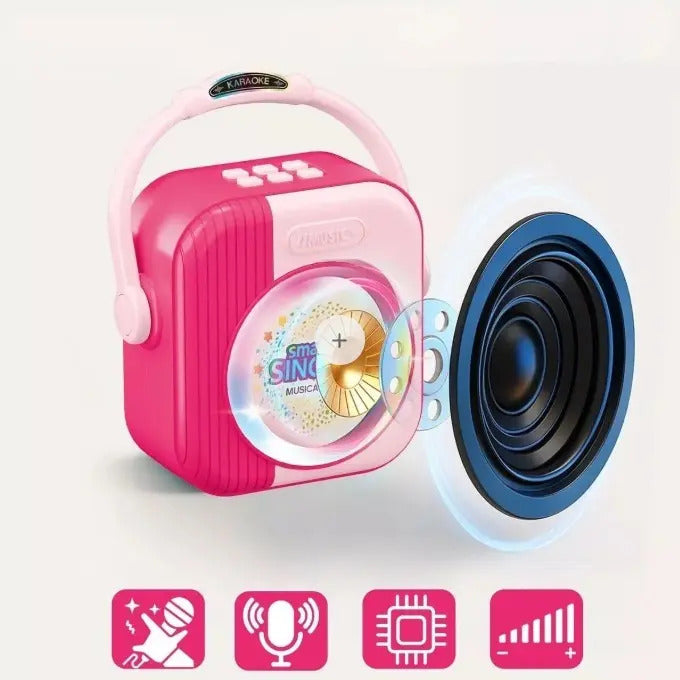 Micrófono Karaoke Smart Singer Con Bocina Recargable Candy