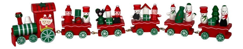 Trenecito  3 Piezas Con Figuras Y Regalos Adorno Navideño
