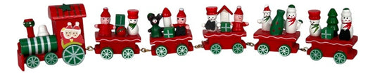 Trenecito  3 Piezas Con Figuras Y Regalos Adorno Navideño