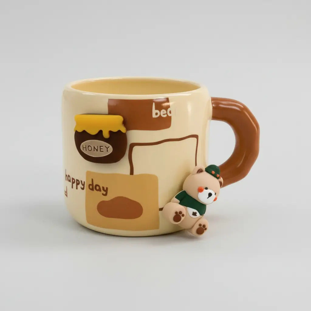 Taza Personalizable Con Pines Y Cuchara Metálica 380ml