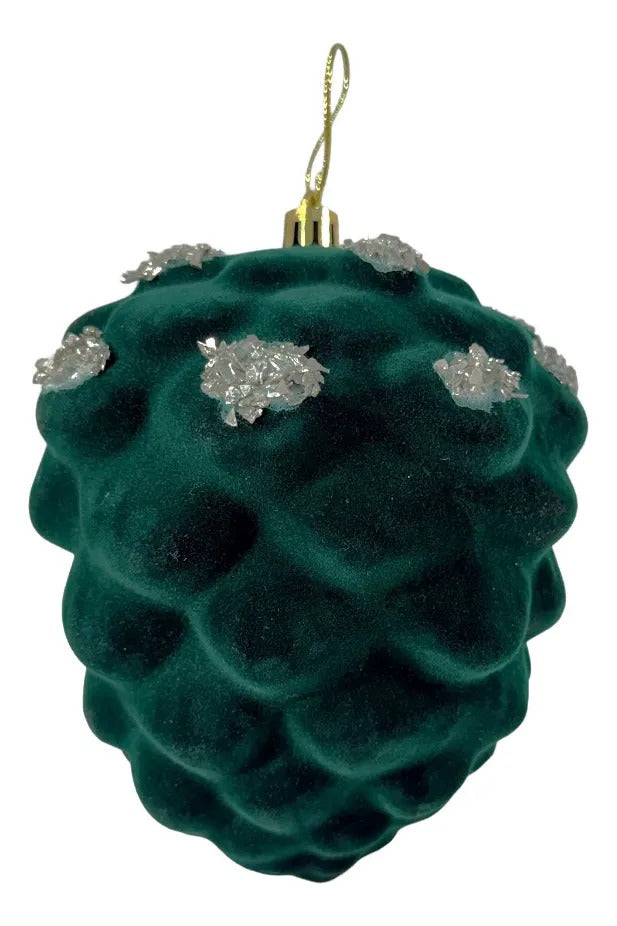 Piñas Navideñas Lluvia Light Verde 16 cm