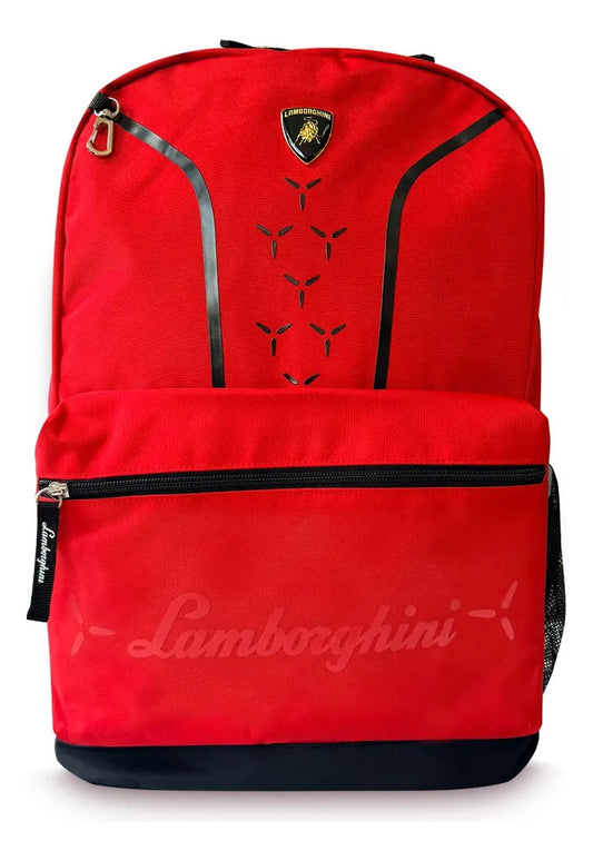 Set Escolar American Bags Rojo Lamborghini Tres Piezas