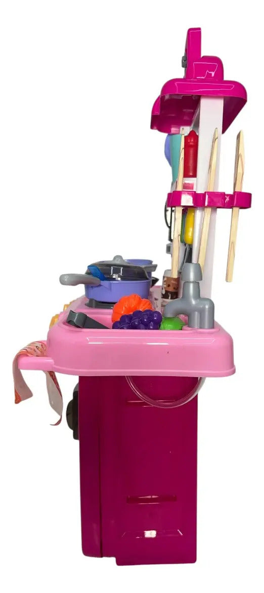 Cocina Infantil Marca Candy Toys Modelo Pequeño 42 Piezas