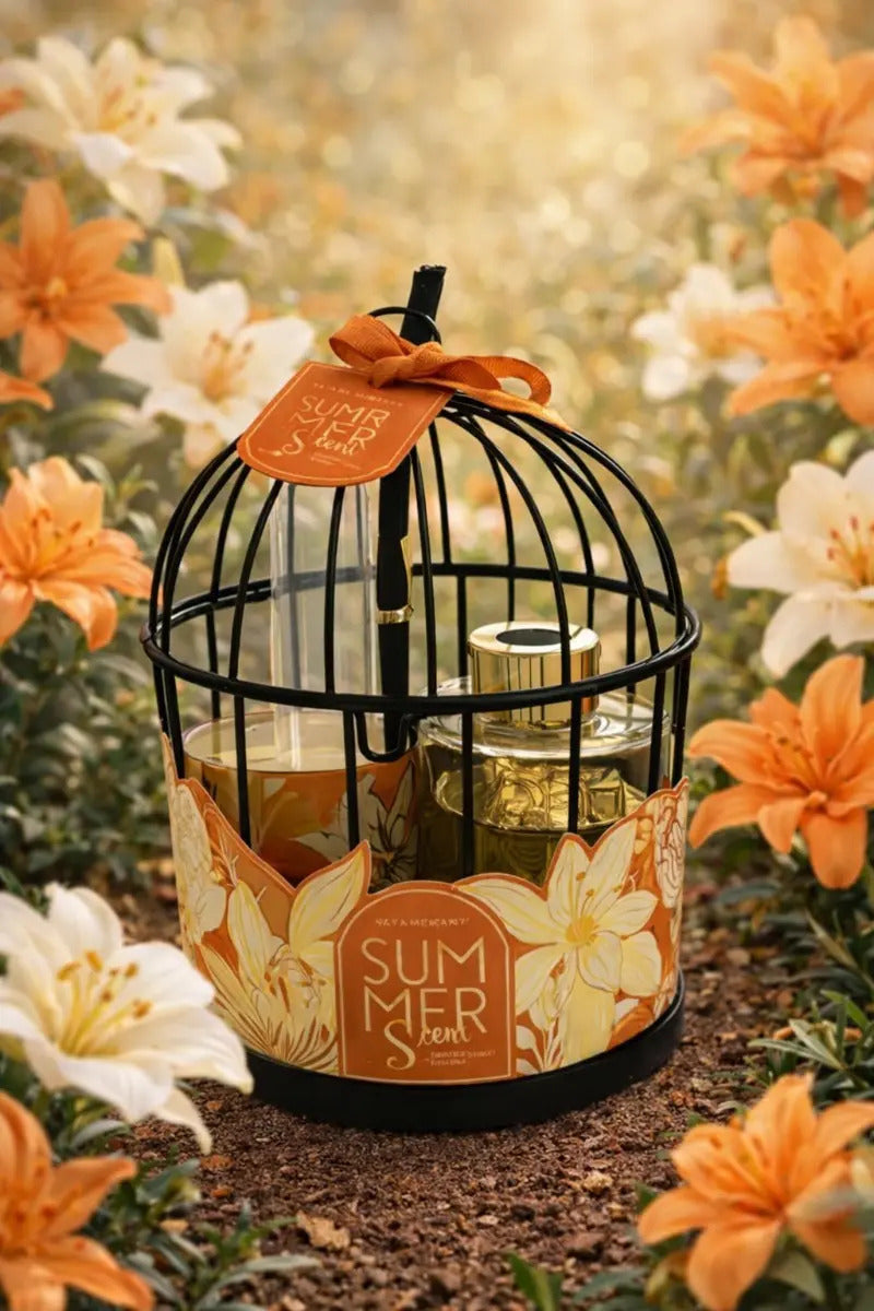 Set Aromaterapia Summer Scent Con Vela Y Difusor 3 Aromas