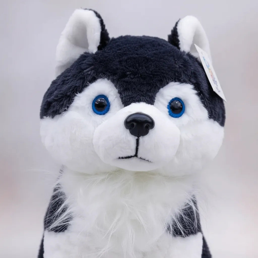 Peluche Husky Realista Esponjoso 33×35×22 Cm Candy Toys