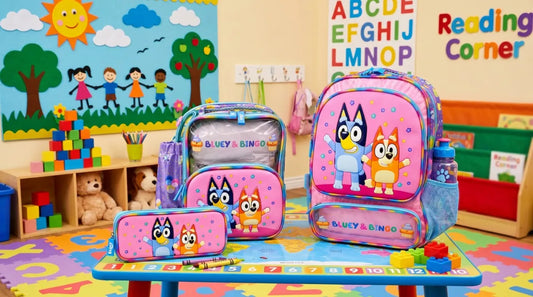 Set Mochila Kinder Bluey & Bingo Fotorama Tres Piezas