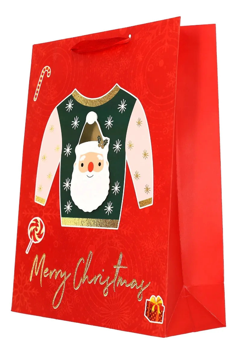 Bolsas de Regalo Navideñas Lluvia Ropa Navideña 12 Pzas