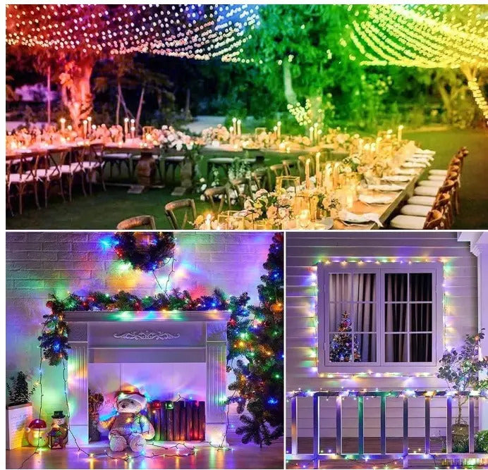 Serie 500 Luces Foco Diamante Multicolor 25m Aproximadamente
