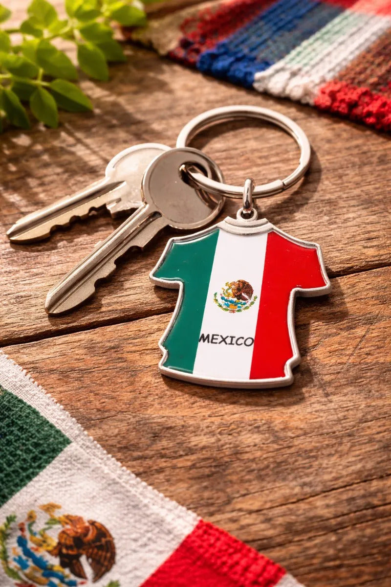 Kit Selección México Pulseras Lentes Rojos Llavero Y Sticker