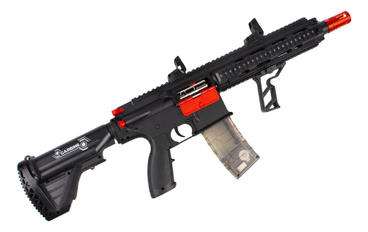 Pistola Hidrogel Fusil 100,000 Balas Con Accesorios Negro
