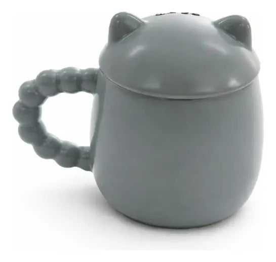 Taza Kawaii Gato Con Lengua Naughty Happy Playful 380 Ml