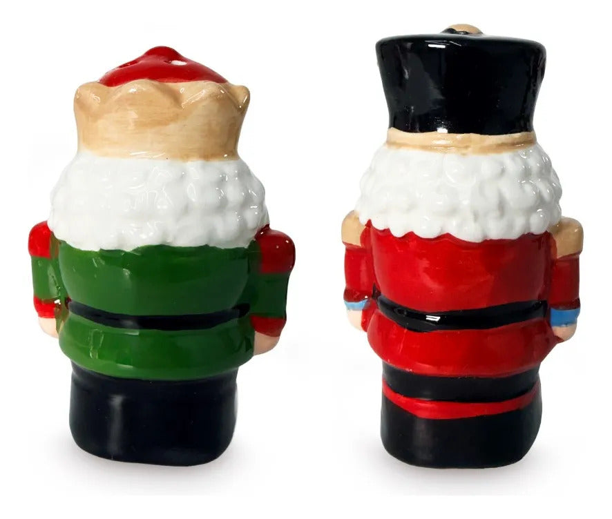 Cascanueces Lluvia Lights Salero Y Pimientero Navideño 9  cm