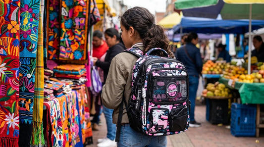 Mochila Escolar Lluvia Urban Girl Color Negro Con Rosa