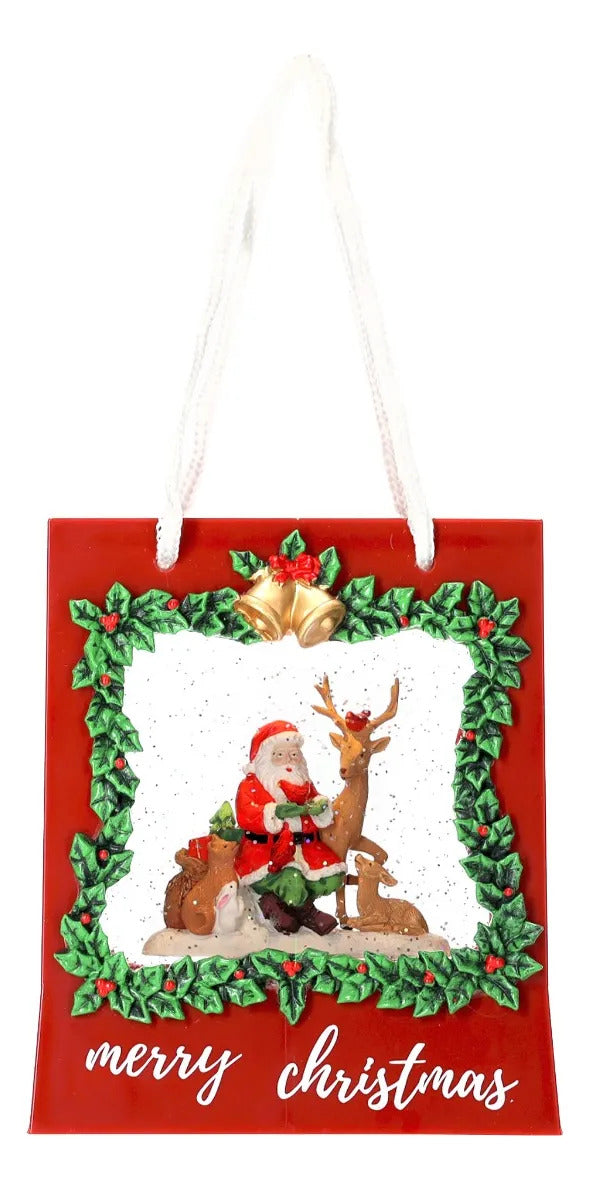 Lámpara Navideña de Agua Santa Claus Merry Christmas 19 cm