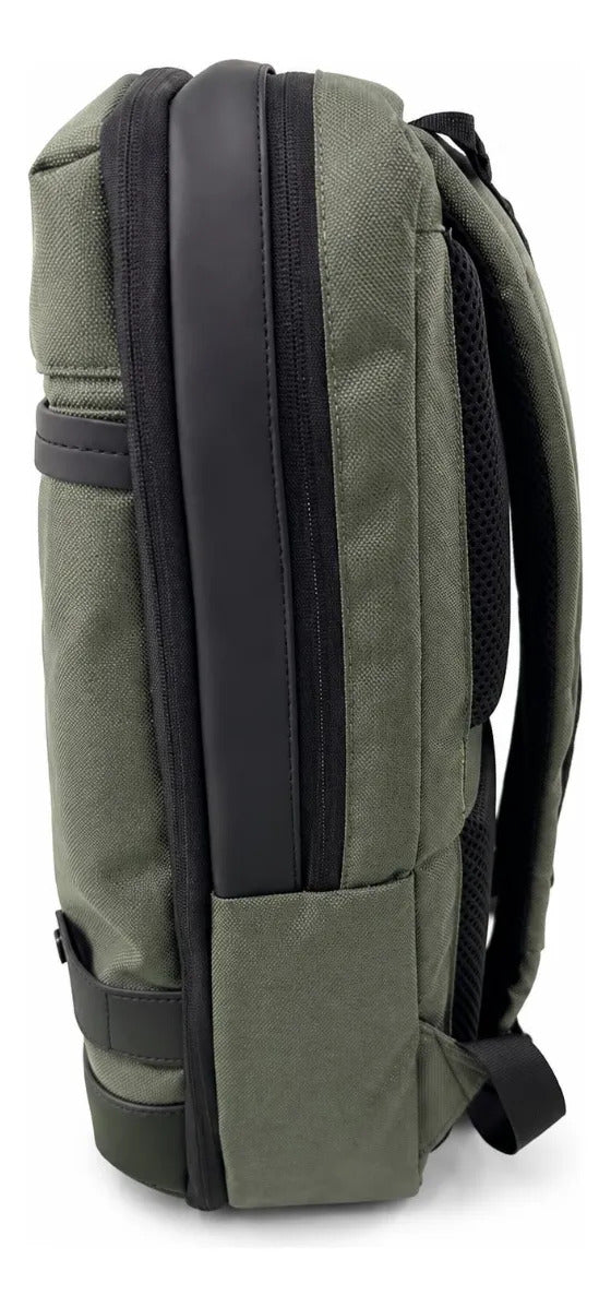 Mochila Juvenil Lluvia Verde Olivo Elegante Y Resistente Discreta
