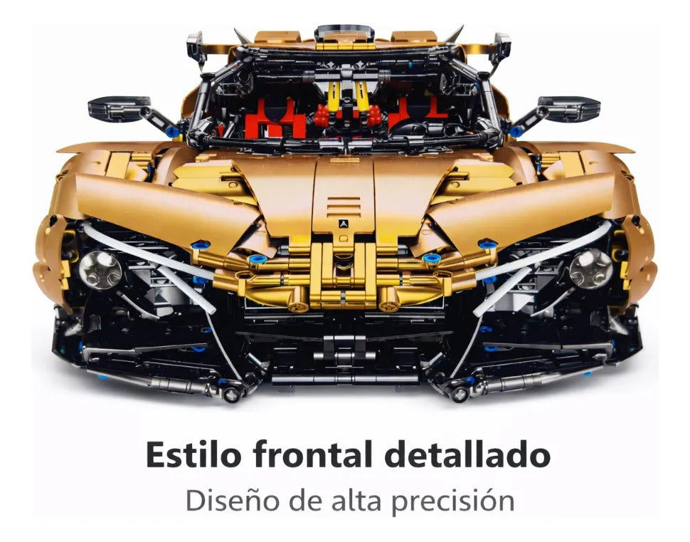 Super Car Hypercar De Bloques Rc 3668 Piezas Escala 1:8
