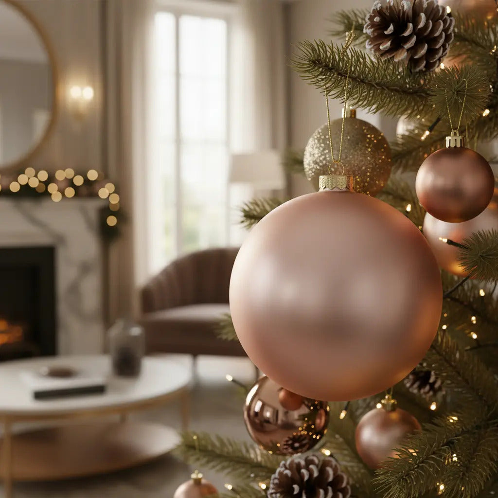 Esferas Navideñas Set De 6 Piezas  Disponibles En 7 Colores