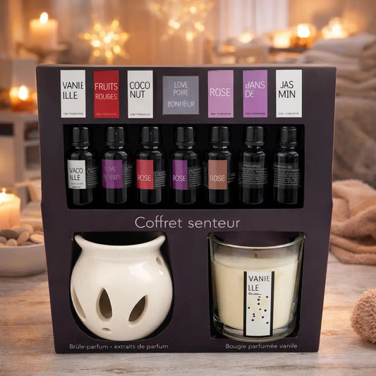 Set De Aromaterapia Love Home Con 6 Esencias Y Quemador