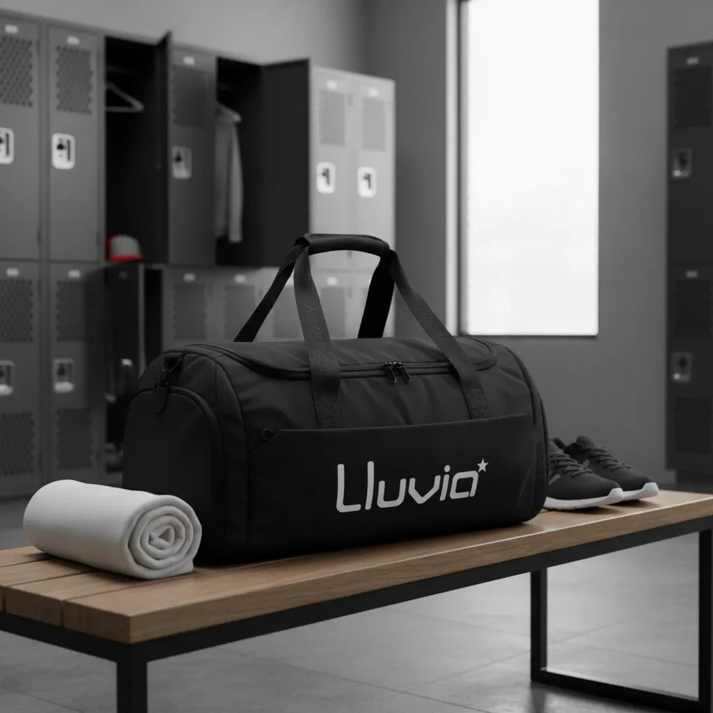Maleta Sport Lluvia Negro Con Blanco De Viaje Amplia
