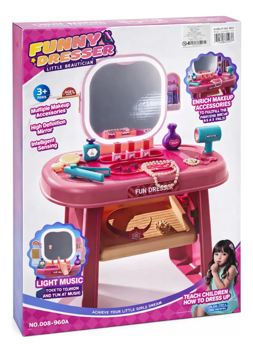 Tocador Infantil Funny Dresser Con Luz, Sonido 20 Piezas