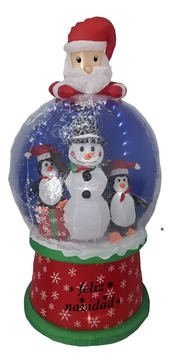 Inflable Navideño Esfera Con Muñeco De Nieve Marca Lluvia