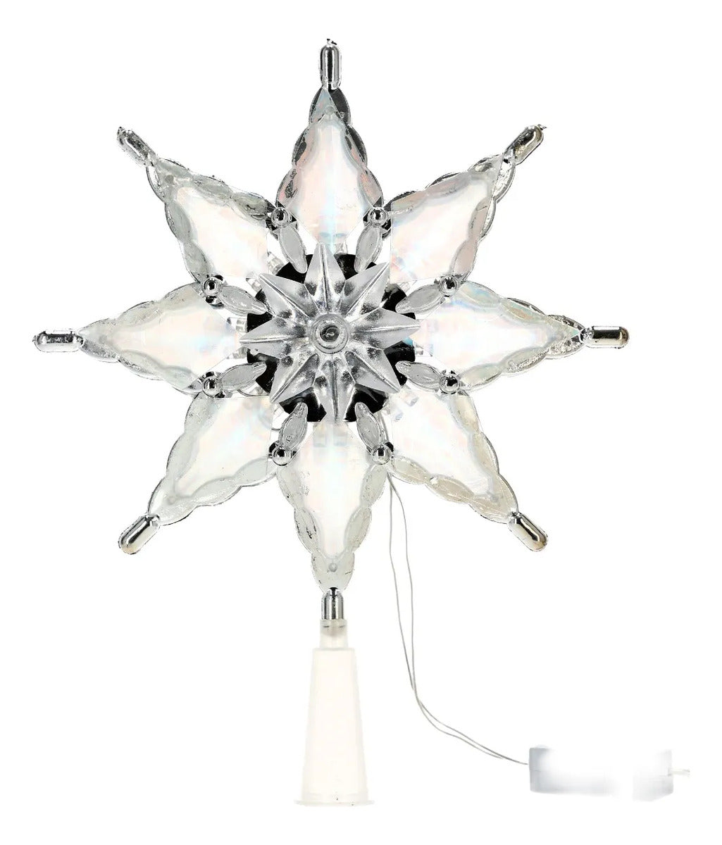 Estrella Navideña JL Copo De Nieve Azul 18 Luces Led