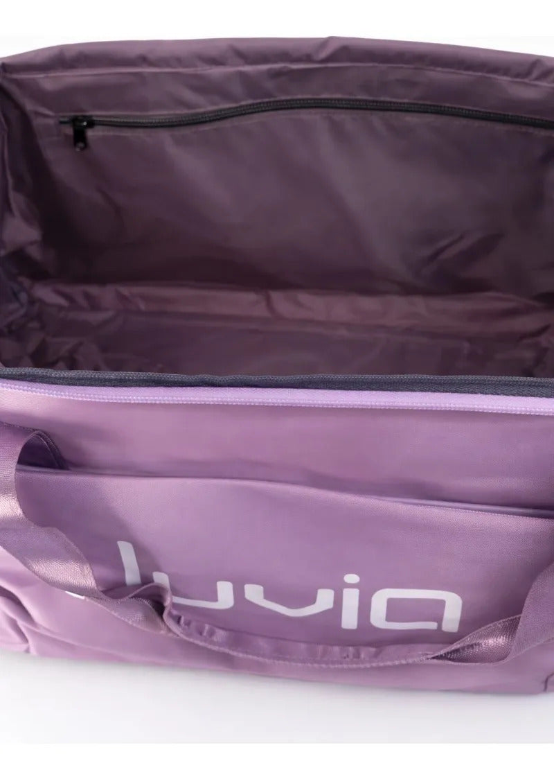 Maleta De Viaje Lluvia Lila Satinado Y Espacio Para Zapatos