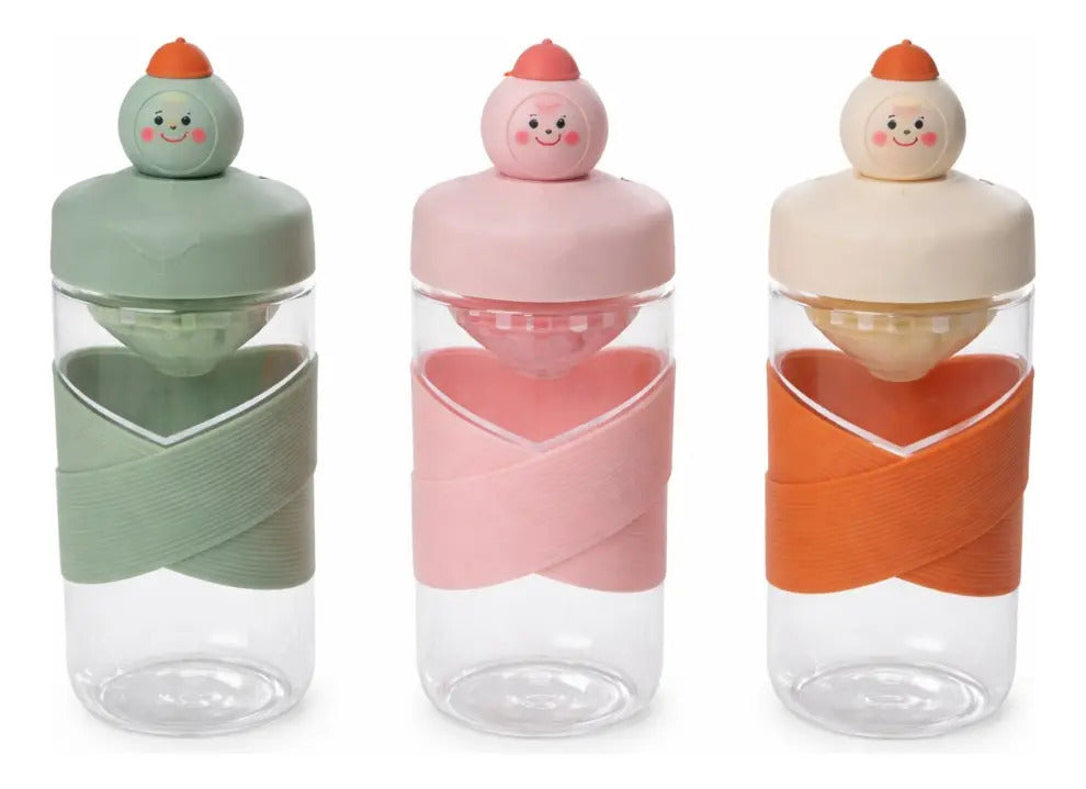 Botella Niños 500ml Acrílica Con Filtro Para Té Y Jugos