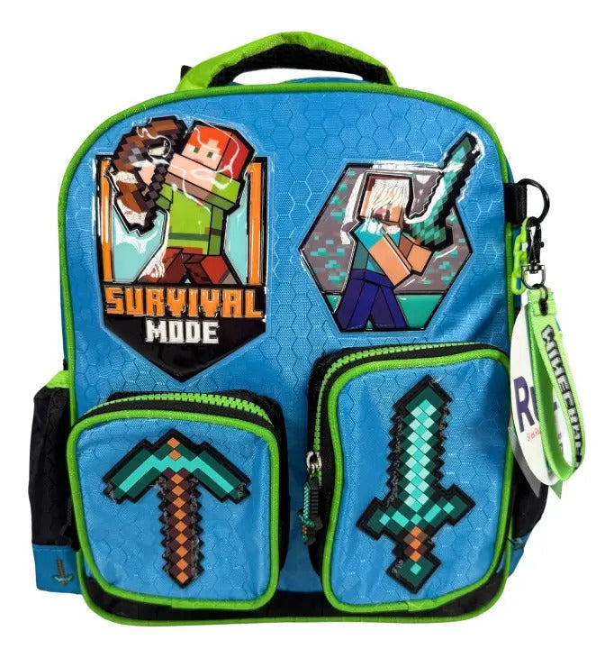 Mochila Kinder Marca Ruz Minecraft Survival Mode