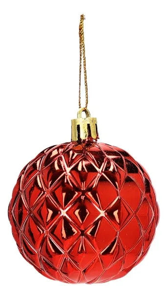 Esferas Navideñas lluvia Set 74 Piezas Rojo Cereza Surtidas