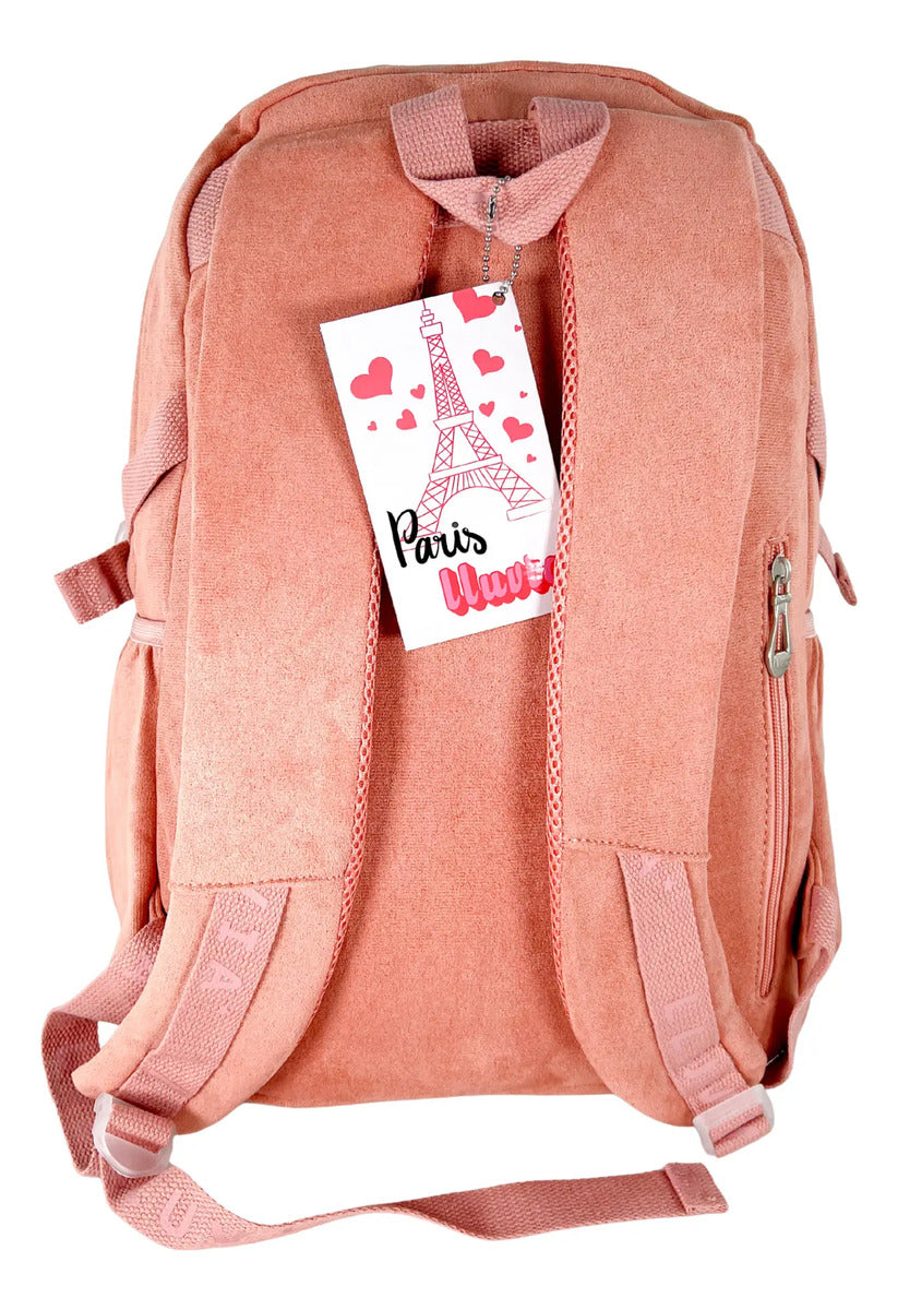 Paquete Mochila 3 Piezas Marca Lluvia Rosa Gamusa Primaria