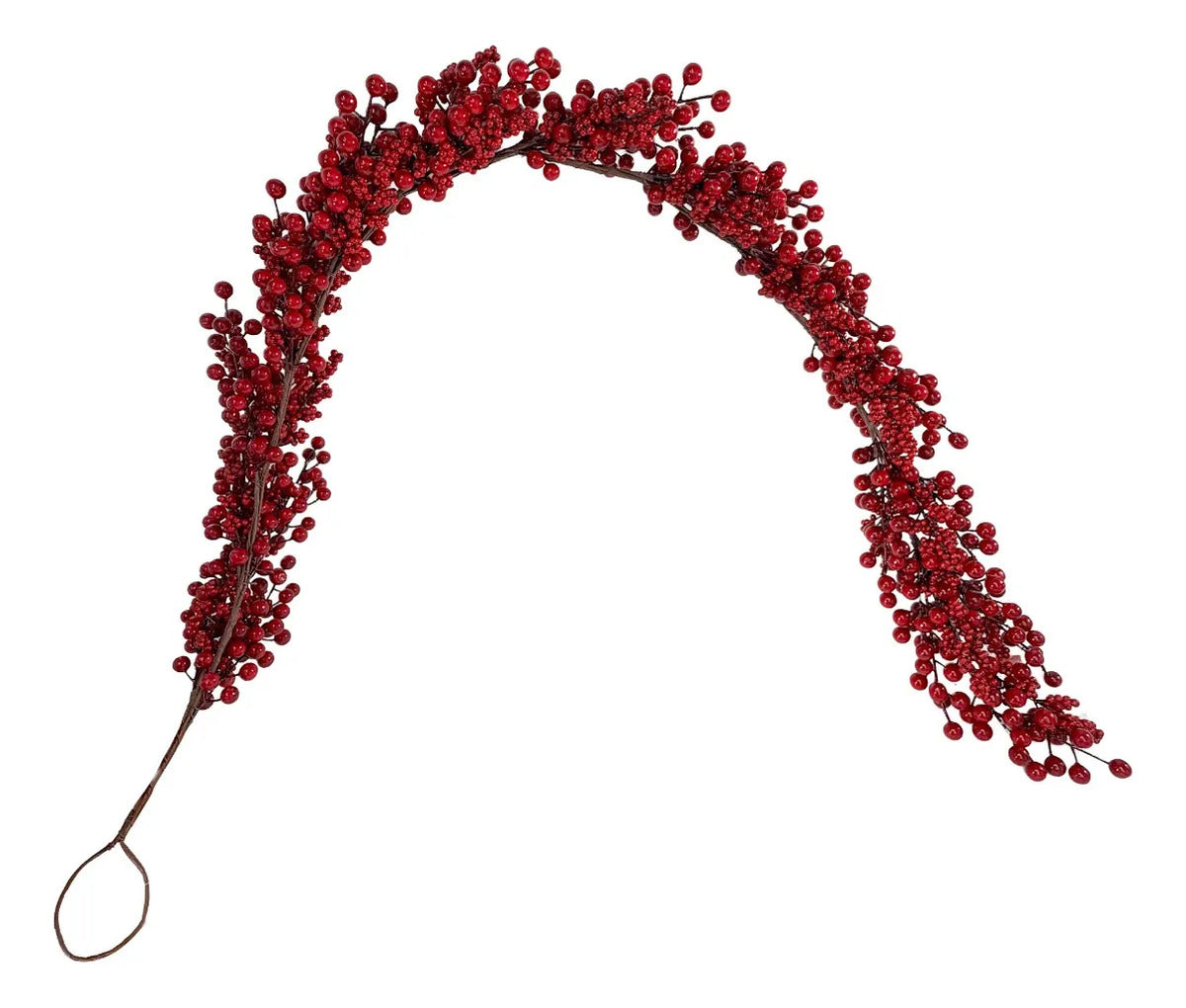 Guía Navideña Lluvia Lights Cerezas Y Bayas Rojas 150 Cm