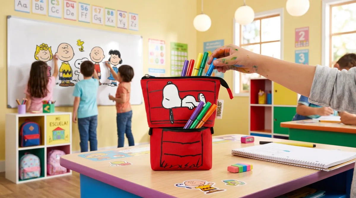 Lapicera Escolar Yadatex Snoopy Diseño Clásico Casita Roja