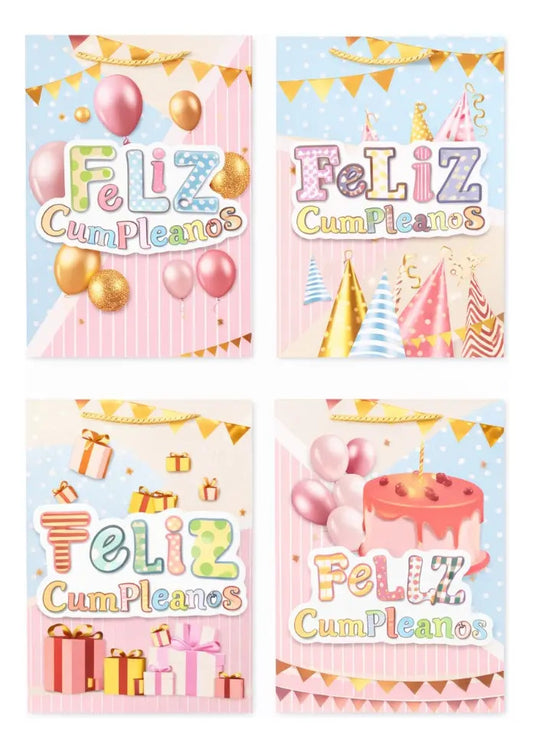 Bolsa De Regalo Una Docena Feliz Cumpleaños Colores Pastel