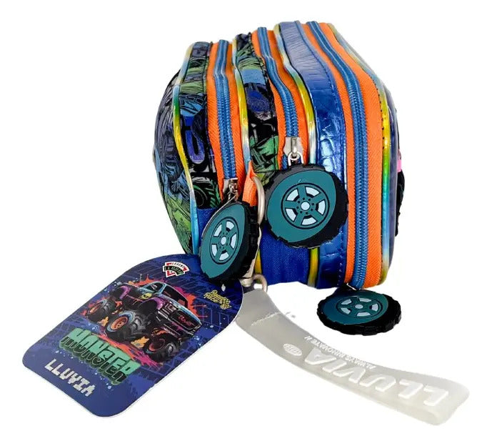 Mochila 3 Piezas Lluvia Primaria Monster Truck