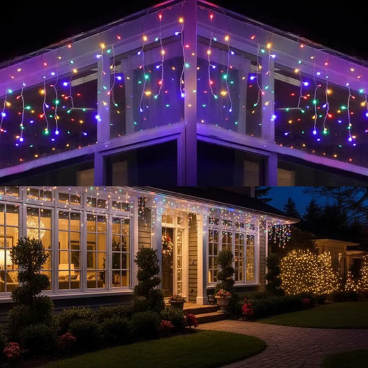 Serie Cascada Multicolor 800 Led 16 Metros Con 7 Cambios